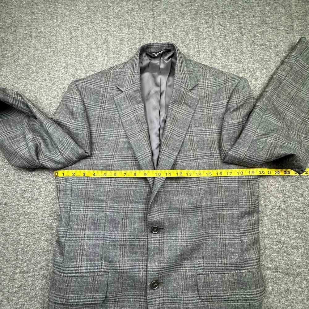 Jos. A. Bank Men's Gray Linen Silk Wool Tailored Fit Blazer Sport Jacket 39R
